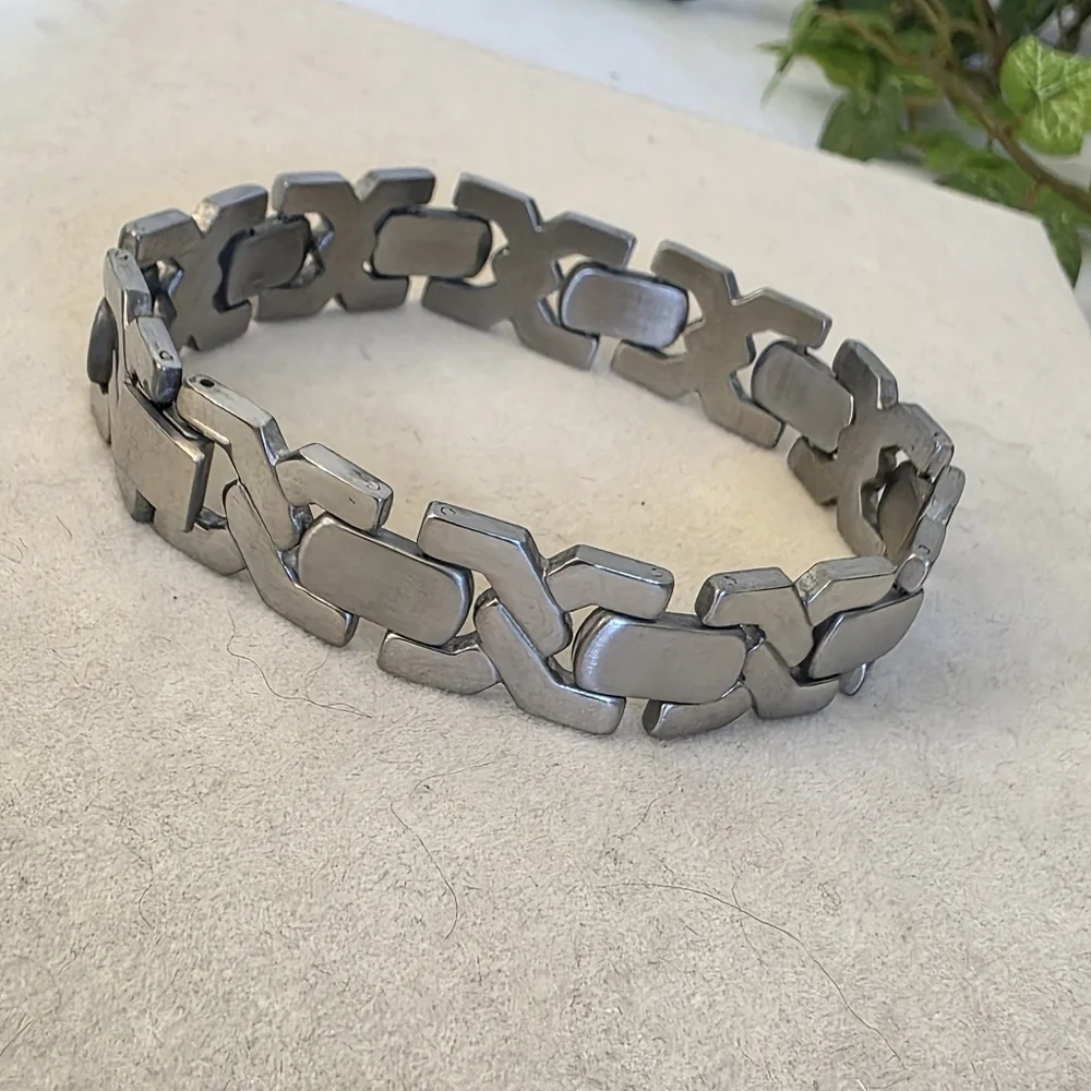 Men's Silver Stainless Steel Watchband Bracelet